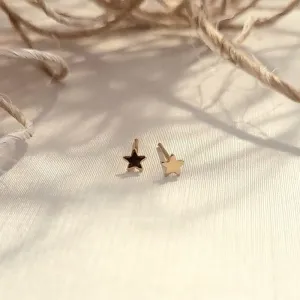 brinco ouro estrela chapada