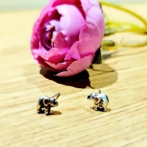 brinco prata elefante gordinho
