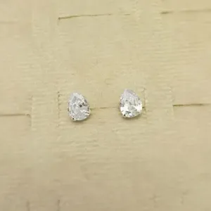 brinco prata ponto de luz gota cristal