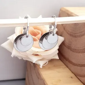 brinco rodio argola com bolas chapadas pendurado