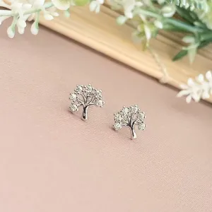 brinco rodio arvore da vida cravejado cristal
