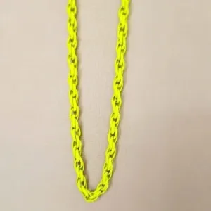 Colar ouro choker elos verde lima