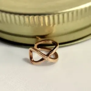 piercing ouro rose infinito liso