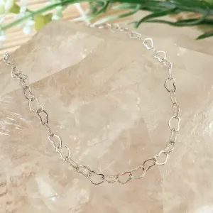 pulseira rodio corações intercalados