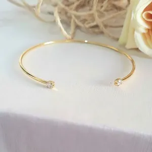 pulseira ouro bracelete ponto de luz cristal