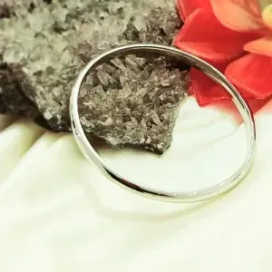pulseira rodio bracelete lisa fina fechada