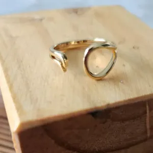 anel ouro gota 2 aros