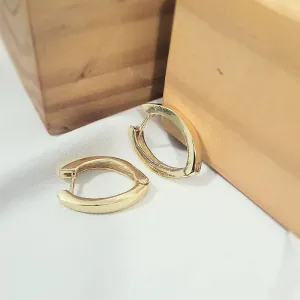brinco ouro argola anzol lisa