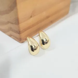 brinco ouro gota lisa media