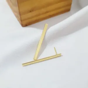 brinco ouro palito liso