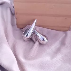 brinco rodio argola gota