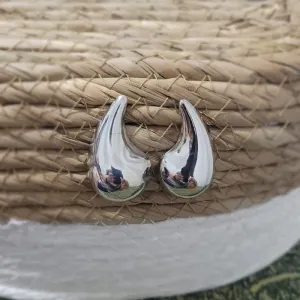 brinco rodio gota lisa