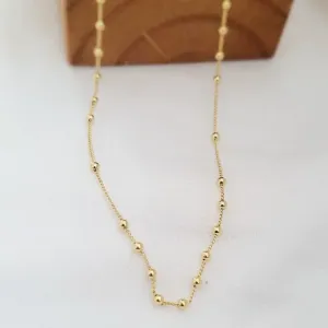 colar ouro bolinha