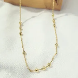 colar ouro bolinhas lisas