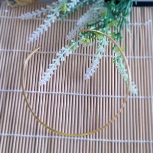 colar ouro choker aro liso