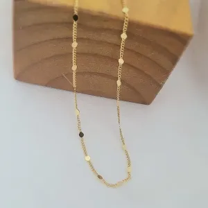 colar ouro choker bolinha chapada