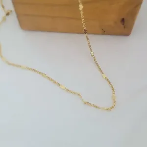 colar ouro coração chapado