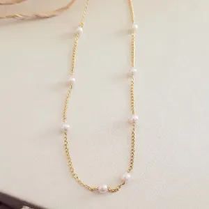 colar ouro perola