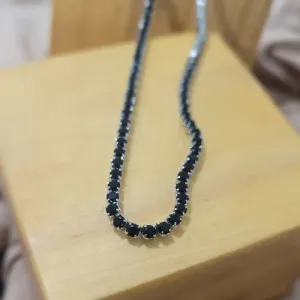 colar rodio choker riviera pedra preta