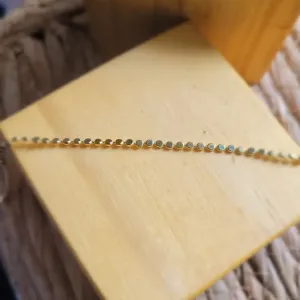 pulseira ouro bolinha chapada