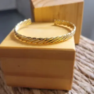 pulseira ouro bracelete listrado