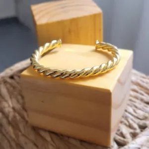 pulseira ouro bracelete torcido