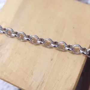 pulseira rodio elo português com fecho boia