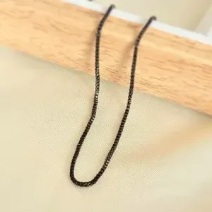 corrente rodio negro veneziana 50cm
