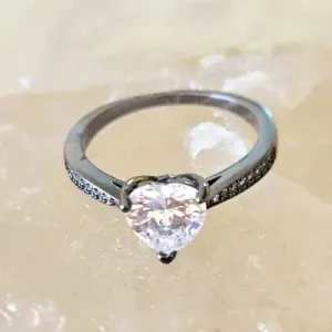 anel rodio negro cristal coraçao mais zirconias