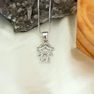 colar rodio menina palito todo zirconias