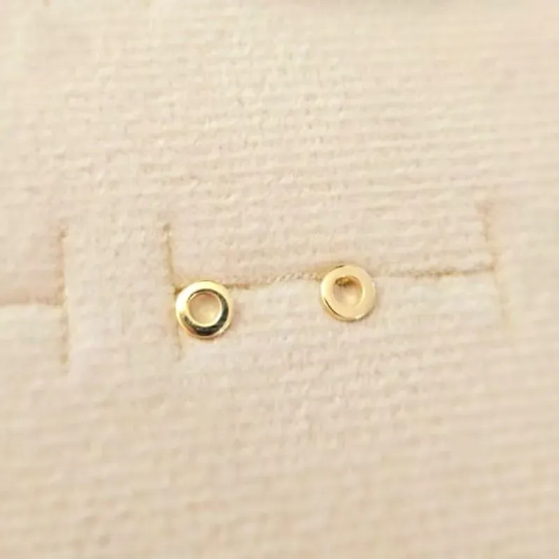 brinco ouro circulo liso vazado