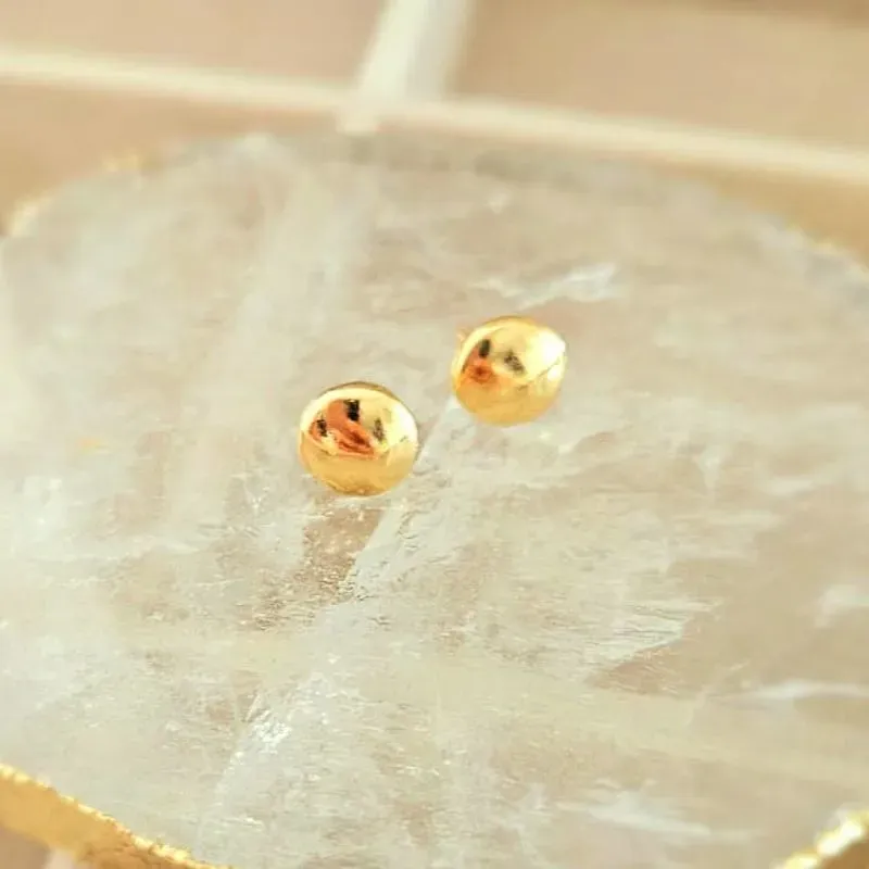 brinco ouro meia bola