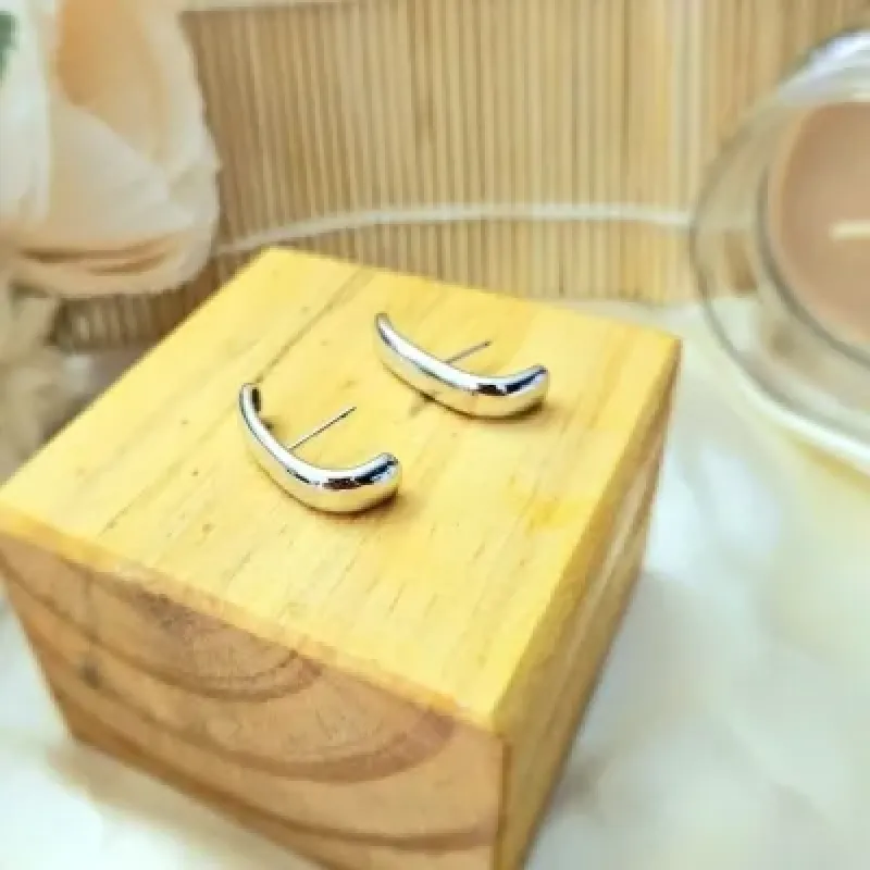 Brinco rodio ear hook liso