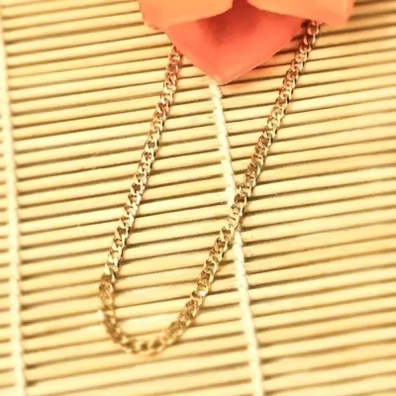 colar ouro choker corrente lisa