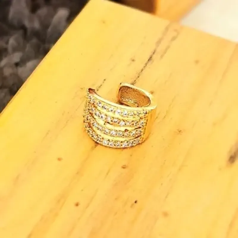 piercing ouro 4  voltas cravejadas