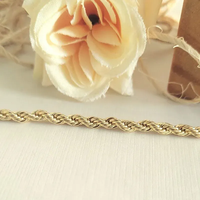 pulseira ouro cordão baiano