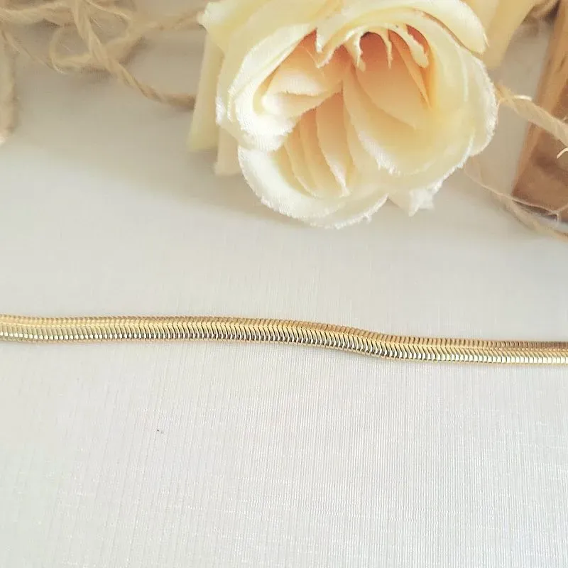 pulseira ouro snake 5mm