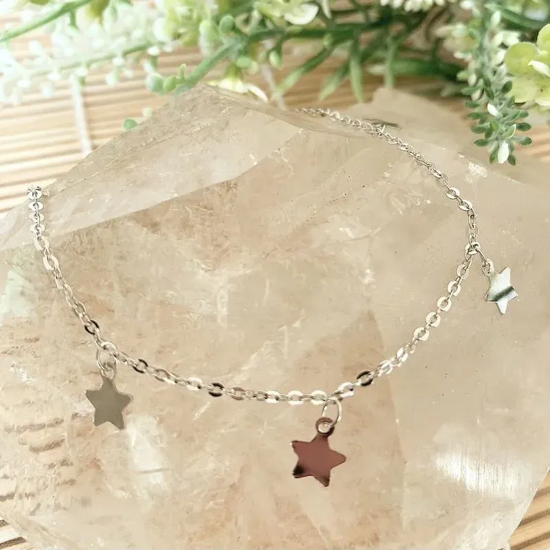 colar choker rodio estrela chapada