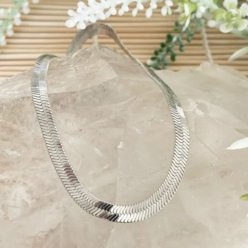 colar rodio choker fita 5mm