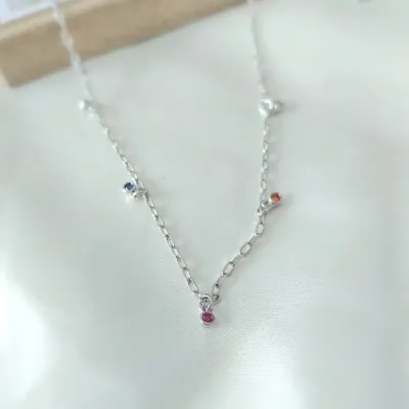 colar rodio choker micro zirconia colors
