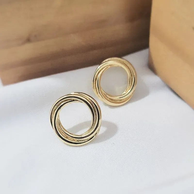 brinco ouro mandala lisa