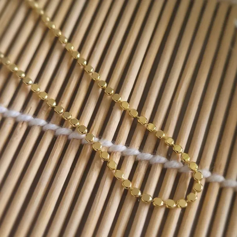colar ouro choker bolinha chapada