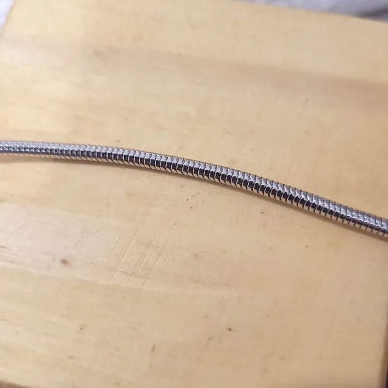pulseira rodio snake roliça