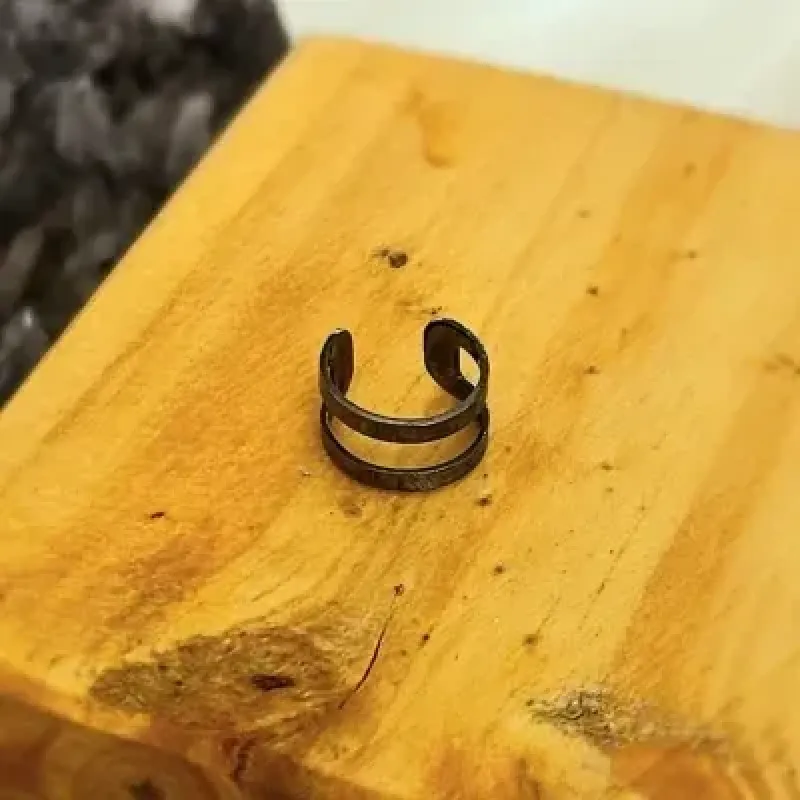 piercing rodio negro 2 voltas liso