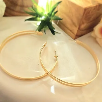 brinco ouro argola dupla