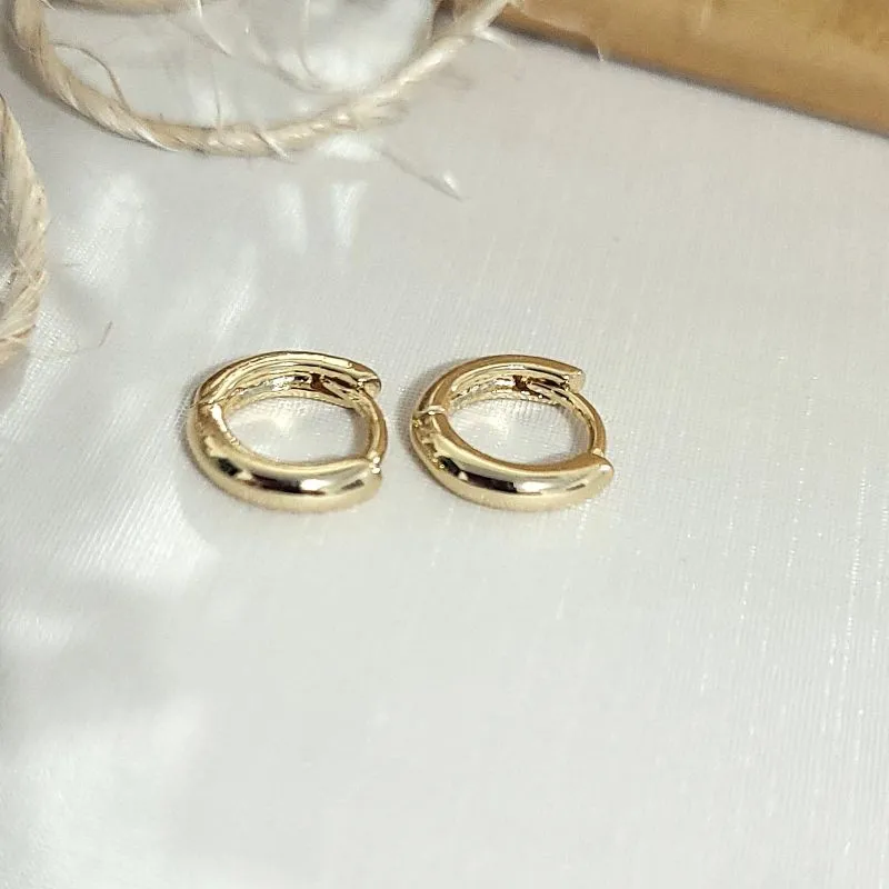 brinco ouro argola lisa grande