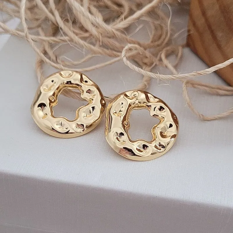 brinco ouro circulo orgânico