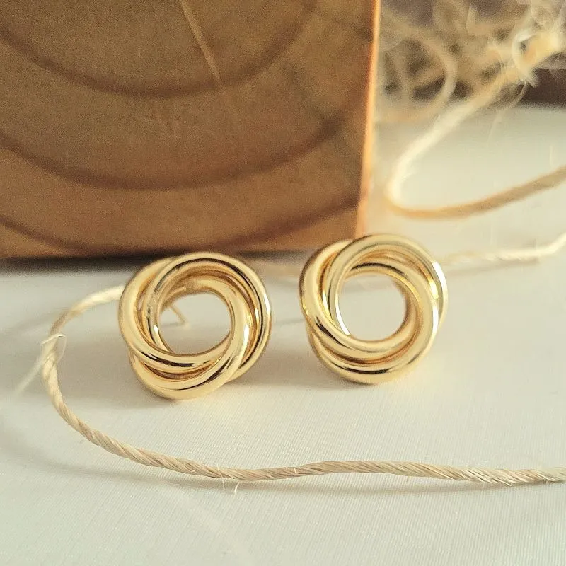 brinco ouro mandala lisa