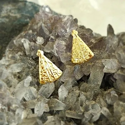 brinco ouro nossa senhora lisa trabalhada