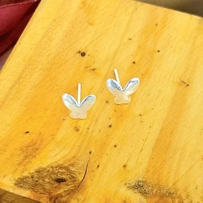 brinco prata borboleta chapada